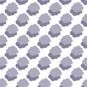 Clouds weather seamless pattern background Illustrazione stock