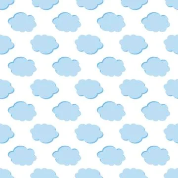 Clouds weather seamless pattern background 스톡 일러스트