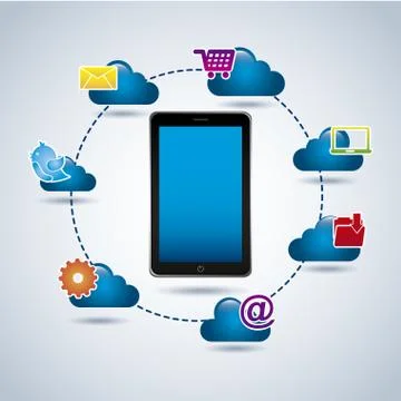 Clouds web design over sky background vector illustration Stockillustratie