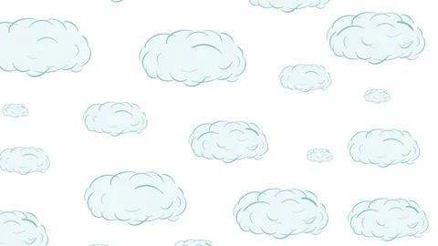Clouds on white easy flight Stock Footage 109451285