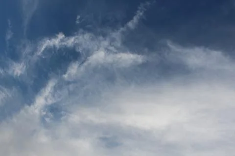 Clouds of white sky blue Stock Photos