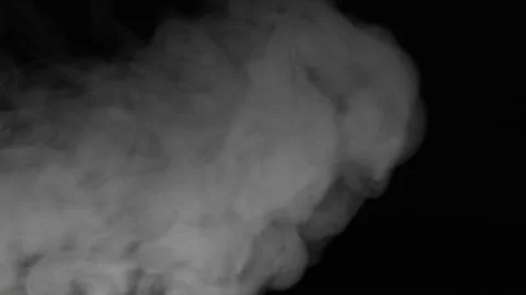 Clouds of white smoke or steam on a dark background 库存影片 294988083