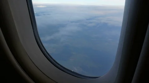 Clouds window air fly Stock Footage 77825081