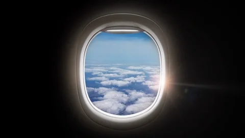 Clouds from window airplane 스톡 동영상 127325626