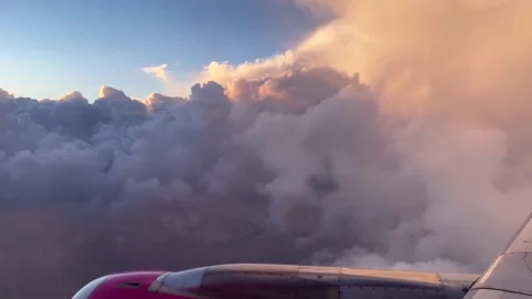 Clouds In The Window in Wizzair Stock Footage 210242033