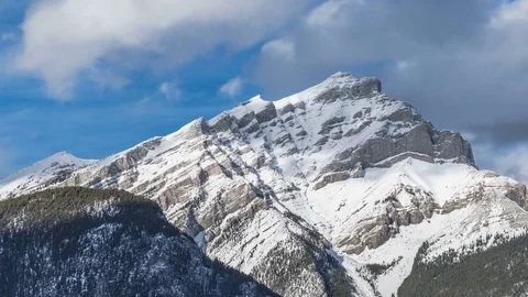 Cloudsacpe over Cascade mountain time lapse Stock Footage 82471766