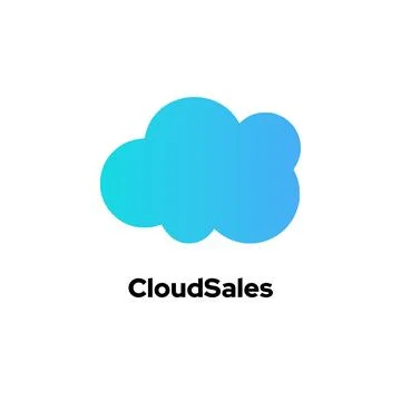 Cloudsales: Cloud Storage Logo Concept. Stockillustratie