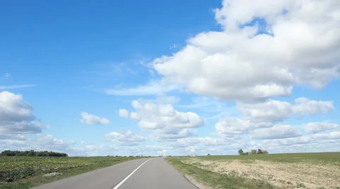 Clouds,blue sky I field Stock Footage 55439167