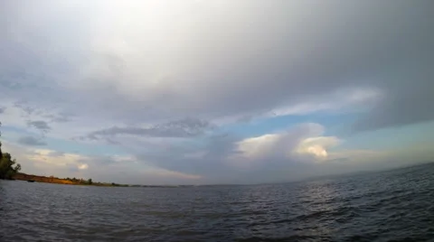 Cloudscape above river Video stock 67232450