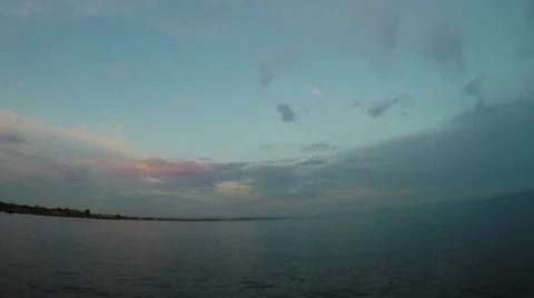 Cloudscape above river Video stock 67233335