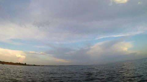 Cloudscape above river Video stock 67244124