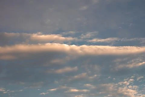 Cloudscape with Altocumulus Clouds at Sunset Stock-Fotos