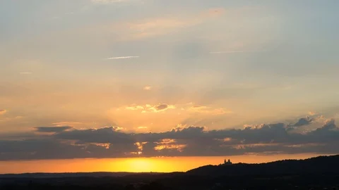 Cloudscape and colorful sunset timelapse 库存影片 128176963