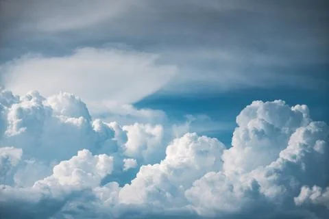 Cloudscape and dramatic blue sky Stock Photos