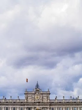 Cloudscape and Madrid Royal Palace Stock Photos
