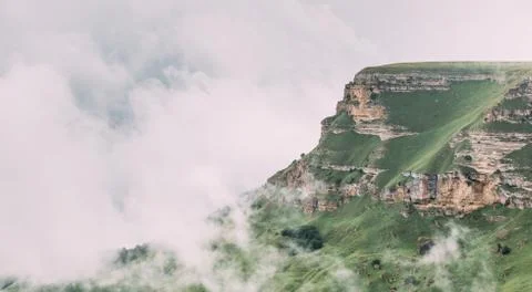 Cloudscape and mist in the mountains. Stock Photos