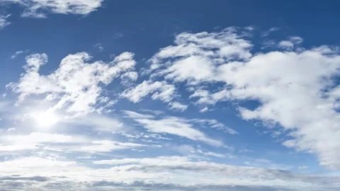 Cloudscape Animation Cinemagraph Loop of Blue Sky and White Clouds Video stock 311010103
