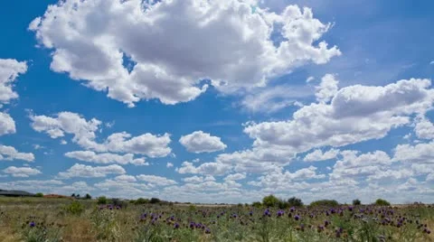Cloudscape at Australian outback Stock Footage 14940142