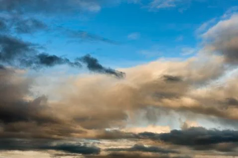 Cloudscape Background of brewing storm Stock Photos