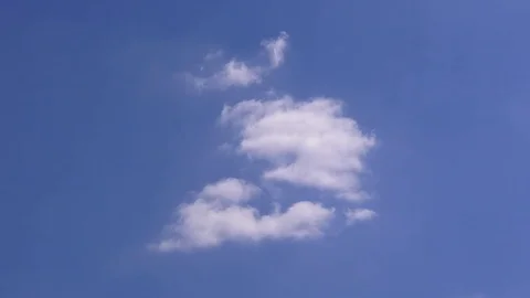 Cloudscape background, white clouds on the blue sky, timelapse Stock Footage 117731472