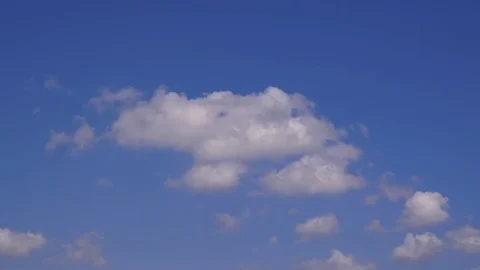 Cloudscape background, white clouds on the blue sky Stock-Footage 118151416