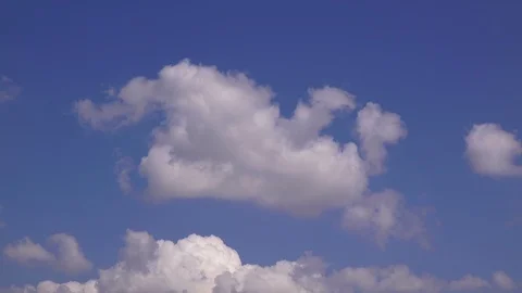 Cloudscape background, white clouds on the blue sky Stock-Footage 118153594