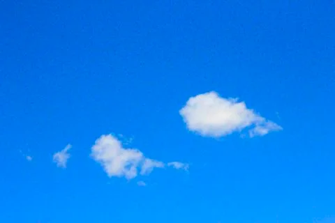Cloudscape background with white clouds on blue summer sky wallpaper horizont Stock Photos