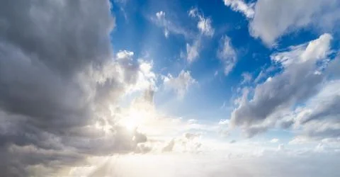 Cloudscape with blue sky and clouds Foto stock
