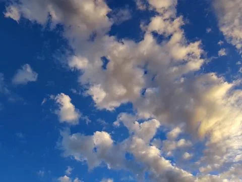 Cloudscape with blue sky and dramatic clouds Stock Photos