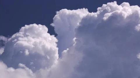 Cloudscape. Blue sky and white cloud. Cumulus cloud. Clouds flying fast. Stock Footage 69010947