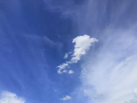 Cloudscape with blue sky and white clouds Stock Photos