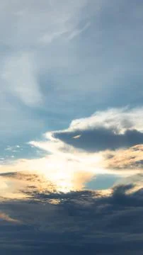 Cloudscape with Blue Sky and White Clouds Stock Photos