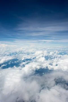 Cloudscape. Blue sky and white cloud. Sunny day. Cumulus cloud. Foto stock