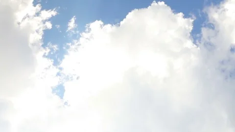 Cloudscape with bright sun shining with clouds passing Stock-Footage 78730956