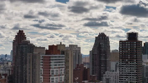 Cloudscape City Skyline Timelapse Stock Footage 221536922