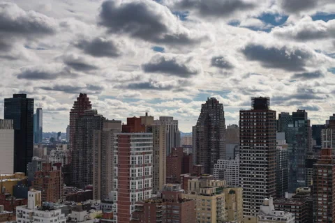 Cloudscape City Skyline Timelapse Stock Footage 221536994