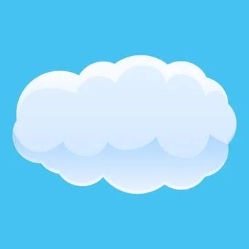 Cloudscape cloud icon, cartoon style Stock Illustration