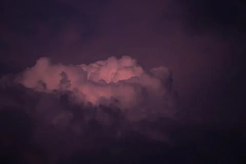 Cloudscape, Colored Clouds at Sunset. Stock Photos