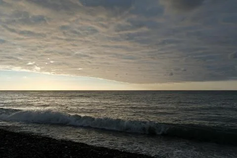 Cloudscape, Colored Clouds at Sunset. Foto stock