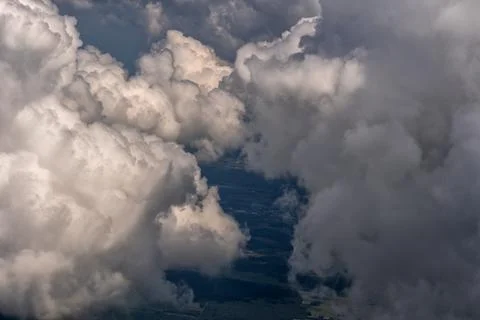 Cloudscape With Cumulonimbus Clouds Stockfoto's