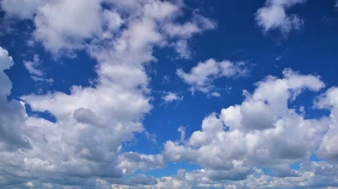 Cloudscape, cumulus clouds rolling over sky time-lapse. Stock Footage 65396031