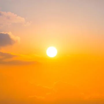 Cloudscape with dramatic sunset Cloudscape with bright sky and beautiful d... 写真素材