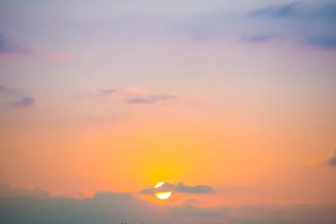 Cloudscape with dramatic sunset Stock Photos