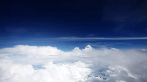 Cloudscape during flight Stock Footage 45562359