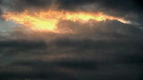 Cloudscape during sunset in timelaps Stock Footage 158274788