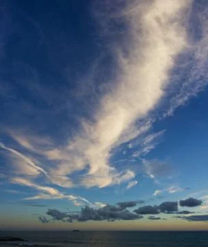 Cloudscape at evening Stock Photos