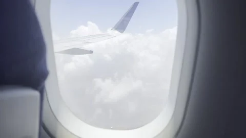 Cloudscape Excursion: Thrilling Airborne Journey on a Commercial Plane Stock-Footage 243108930