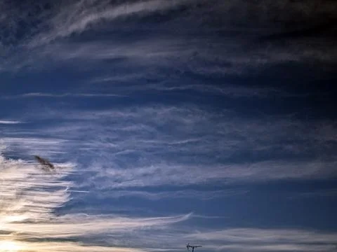 Cloudscape Fluffy White Clouds and Blue Sky Brooding for Background Stock Photos