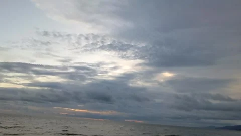Cloudscape footage time lapse at the beach Stock Footage 252030885