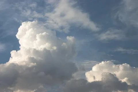 Cloudscape has been developing in gorgeous form. The vast blue sky and clouds sk Stock Photos